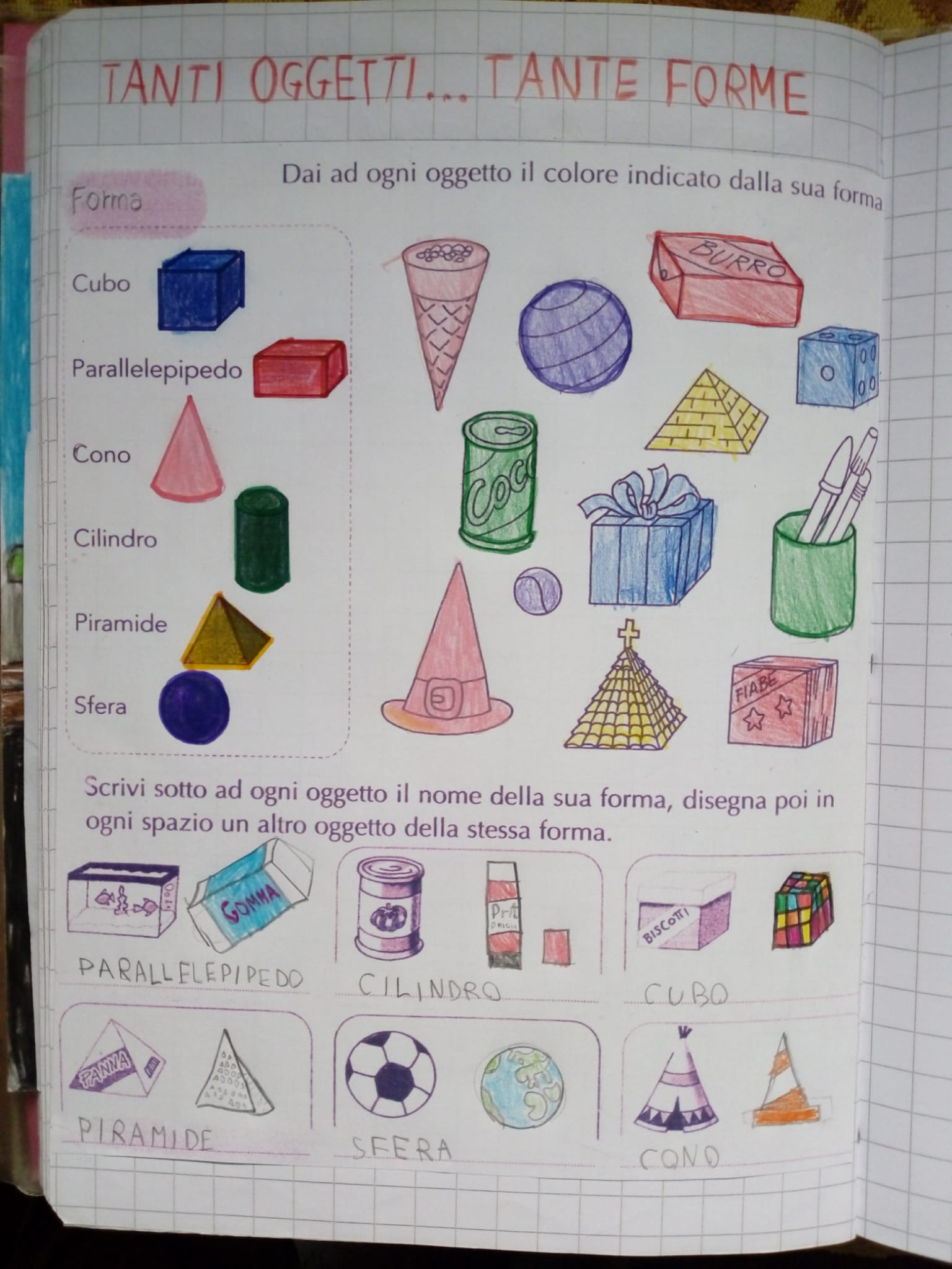 I solidi geometrici (geometria classe seconda) - Maestra Clara e figlie  creative.la creatività è l'intelligenza che si diverte